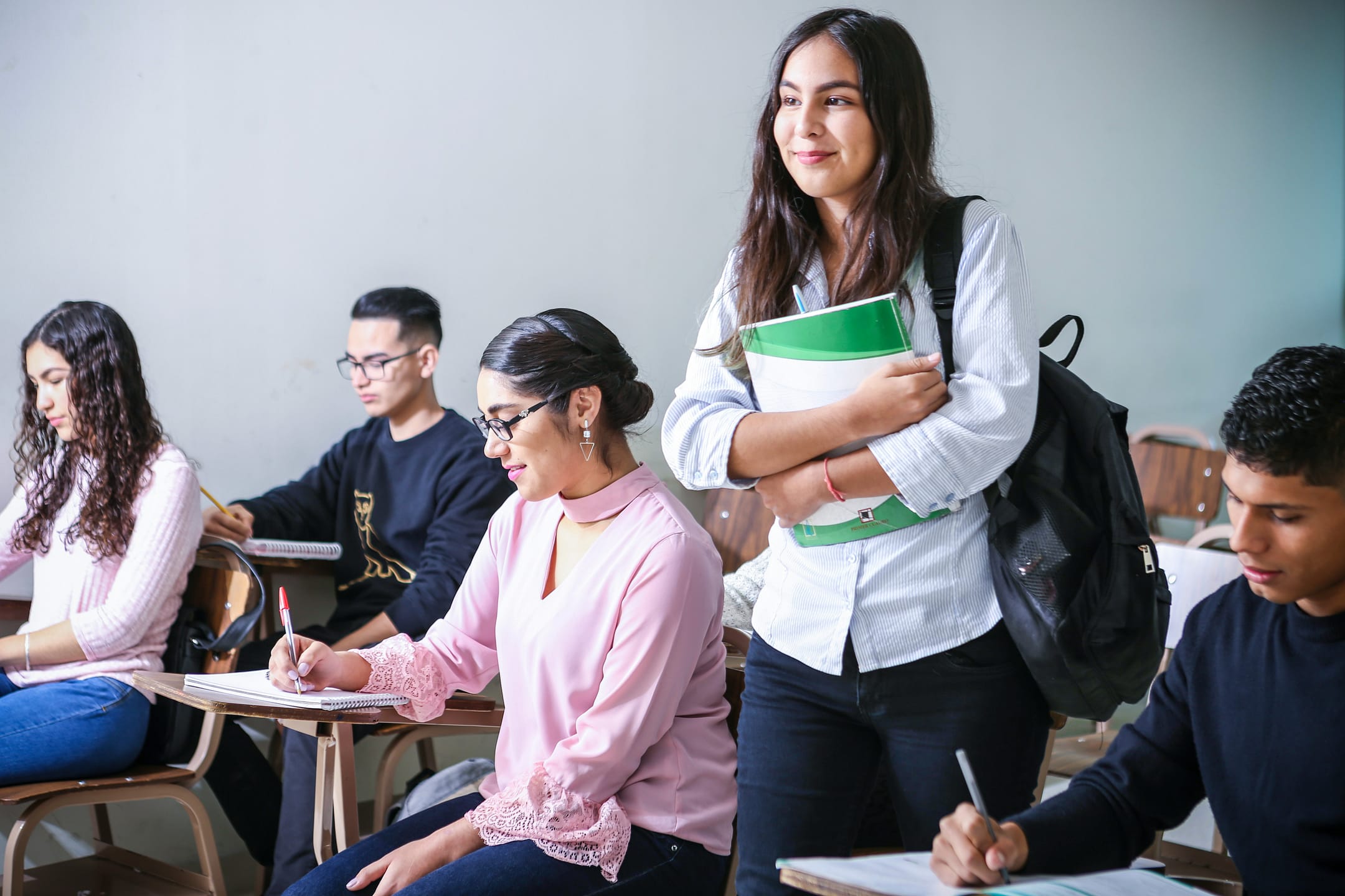 A few students.